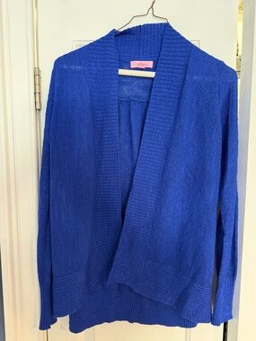 Lilly Pulitzer Royal Blue Open-Front Cardigan